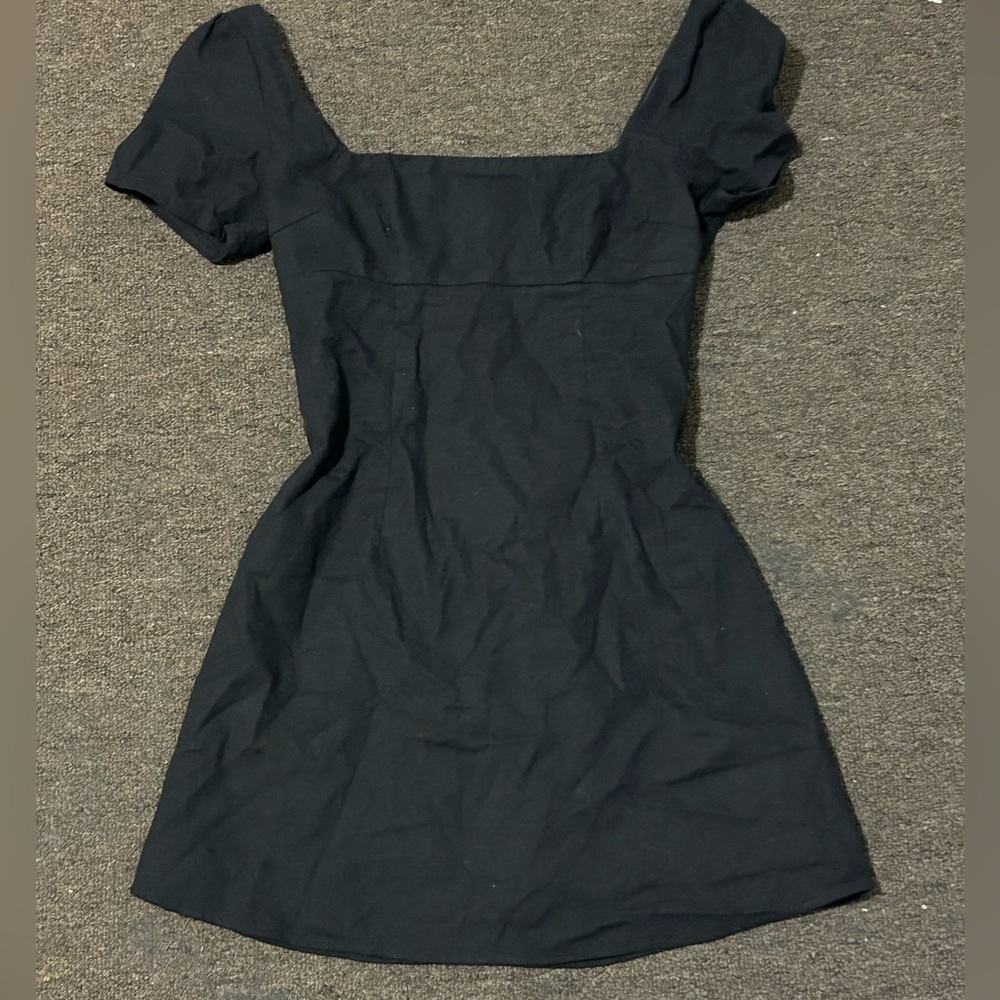 princess polly Black Puff Sleeve babydoll mini Dress